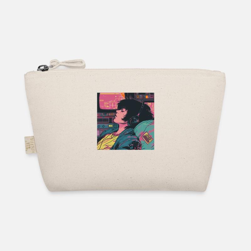 Années 80 Anime Guy Calmant Impression de mode de haute qualité Trousse biologique