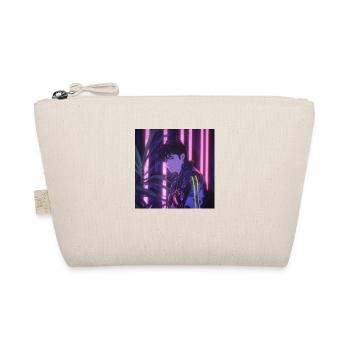 80s anime guy calming high quality fashion print - Organic Pouch - nature - Front