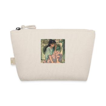 80s anime girl calming high quality fashion print - Organic Pouch - nature - Front