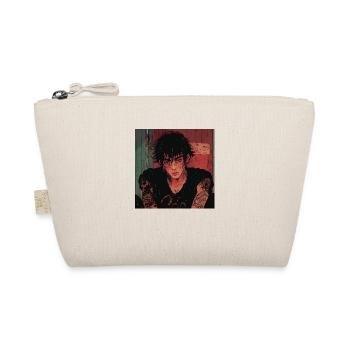 80s anime guy calming high quality fashion print - Organic Pouch - nature - Front