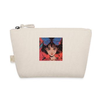 80s anime girl calming high quality fashion print - Organic Pouch - nature - Front