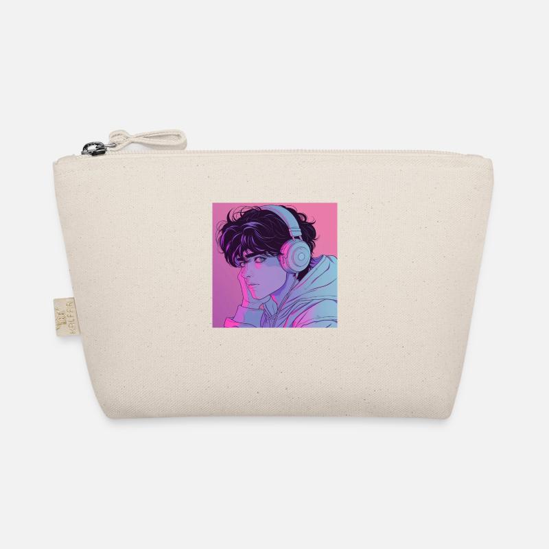 Années 80 Anime Guy Calmant Impression de mode de haute qualité Trousse biologique