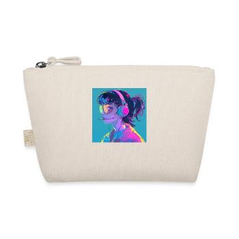 80s anime girl calming high quality fashion print - Organic Pouch - nature - Front