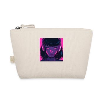 80s anime girl calming high quality fashion print - Organic Pouch - nature - Front