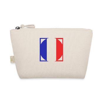 French flag, coat of arms blue, white, red - Organic Pouch - nature - Front