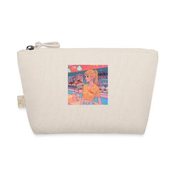 80s anime teen calming high quality fashion print - Organic Pouch - nature - Front