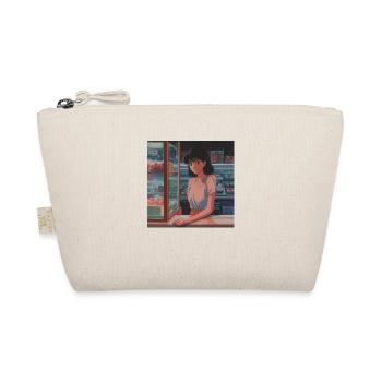 80s anime teen calming high quality fashion print - Organic Pouch - nature - Front
