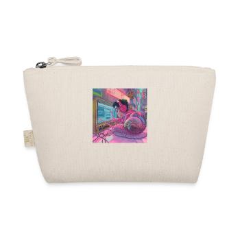 80s anime teen calming high quality fashion print - Organic Pouch - nature - Front
