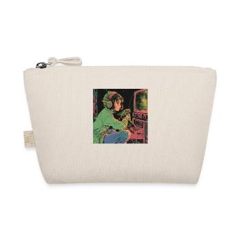 80s anime teen calming high quality fashion print - Organic Pouch - nature - Front