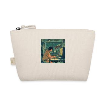 80s anime teen calming high quality fashion print - Organic Pouch - nature - Front
