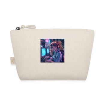 80s anime teen calming high quality fashion print - Organic Pouch - nature - Front