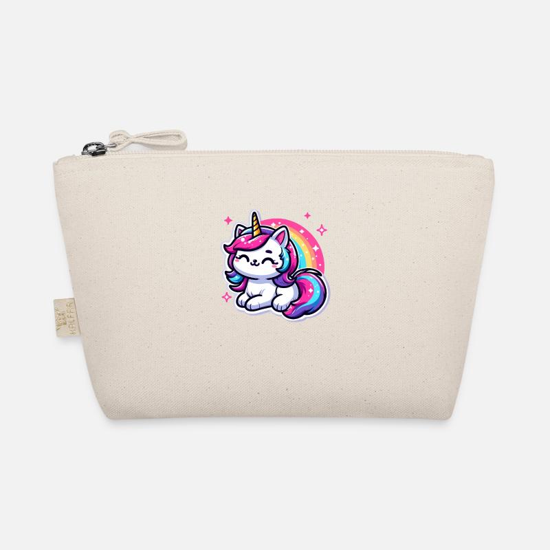 Regenbogen Einhorn Katze Bio-Täschchen