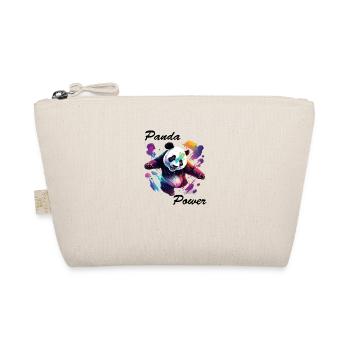 Panda / Tier / Zoo / Bambus / Wild / Kindlich - Bio-Täschchen - Natur - Vorne