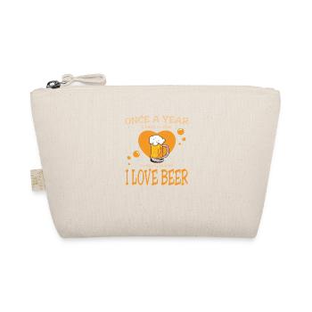 Ich liebe Bier - Once a year I love beer Spruch - Organic Pouch - nature - Front