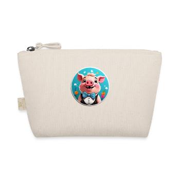 Funny Pig Comic - Organic Pouch - nature - Front