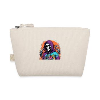 Cool Skelet Skull - Organic Pouch - nature - Front