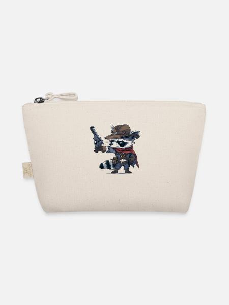 raccoon western - Organic Pouch - nature - Front