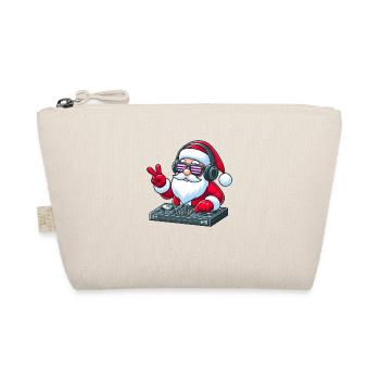 Santa Claus on motorcycle with sunglasses - Organic Pouch - nature - Front