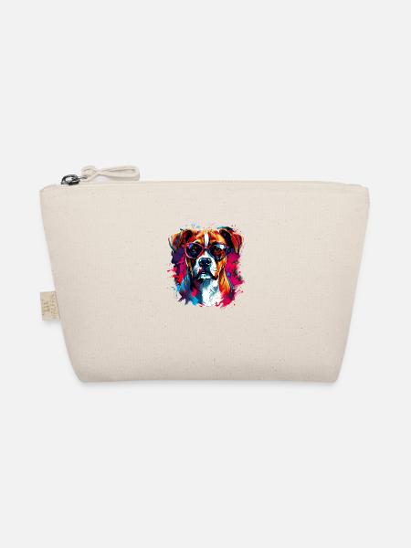 Cool Boxer Dog - Organic Pouch - nature