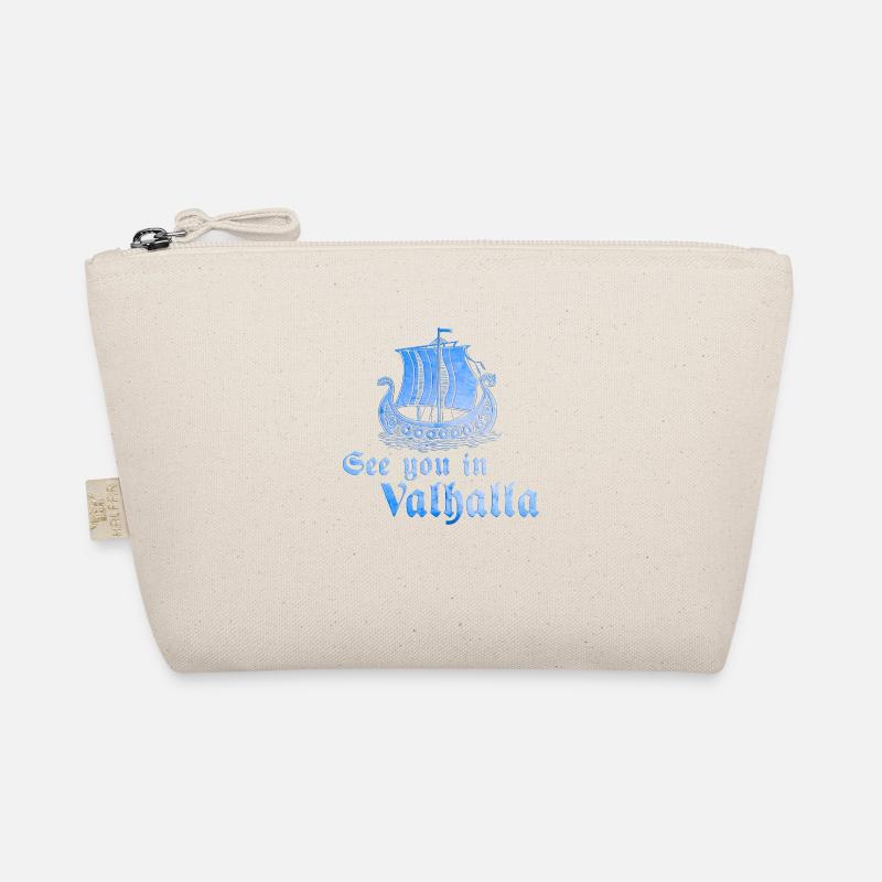 Viking Boat See you in Valhalla 1 Organic Pouch
