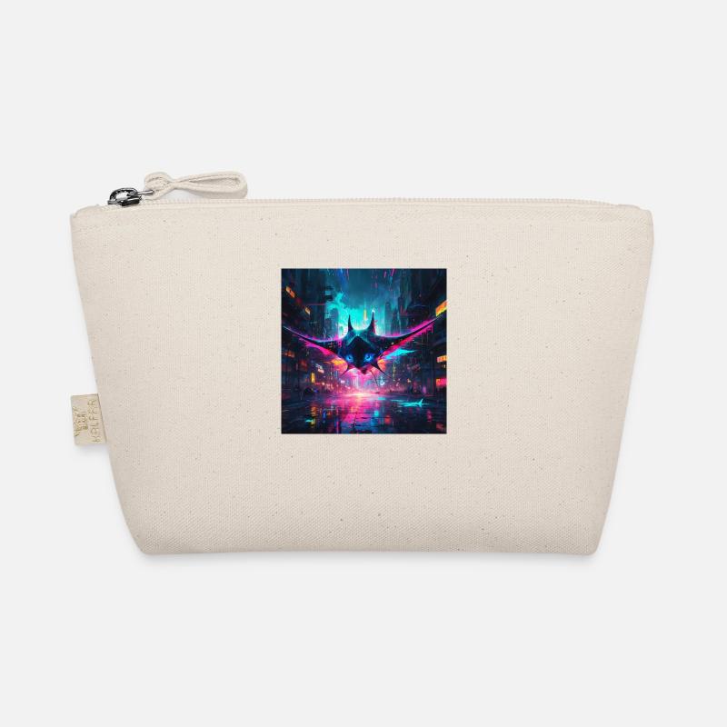 Neon Manta Rays Organic Pouch