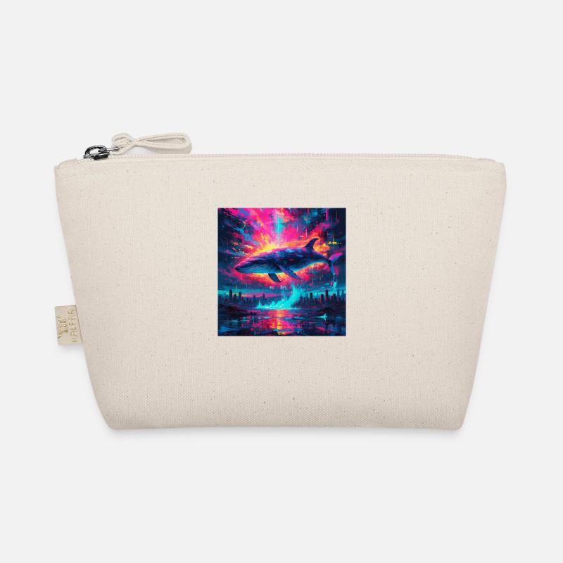 Neon Blue Whale Organic Pouch