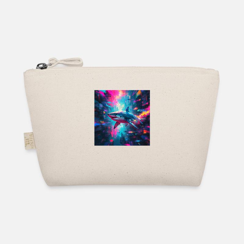 Neon Great White Shark Organic Pouch