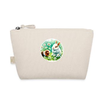 Guinea pigs and bunnies on spring meadow - Organic Pouch - nature - Front