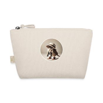 Sparrow with binoculars and hat - Organic Pouch - nature - Front