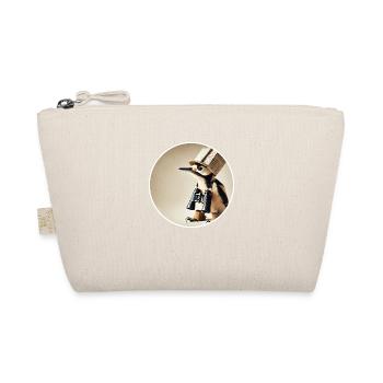 Great spotted woodpecker with newspaper hat and binoculars - Organic Pouch - nature - Front