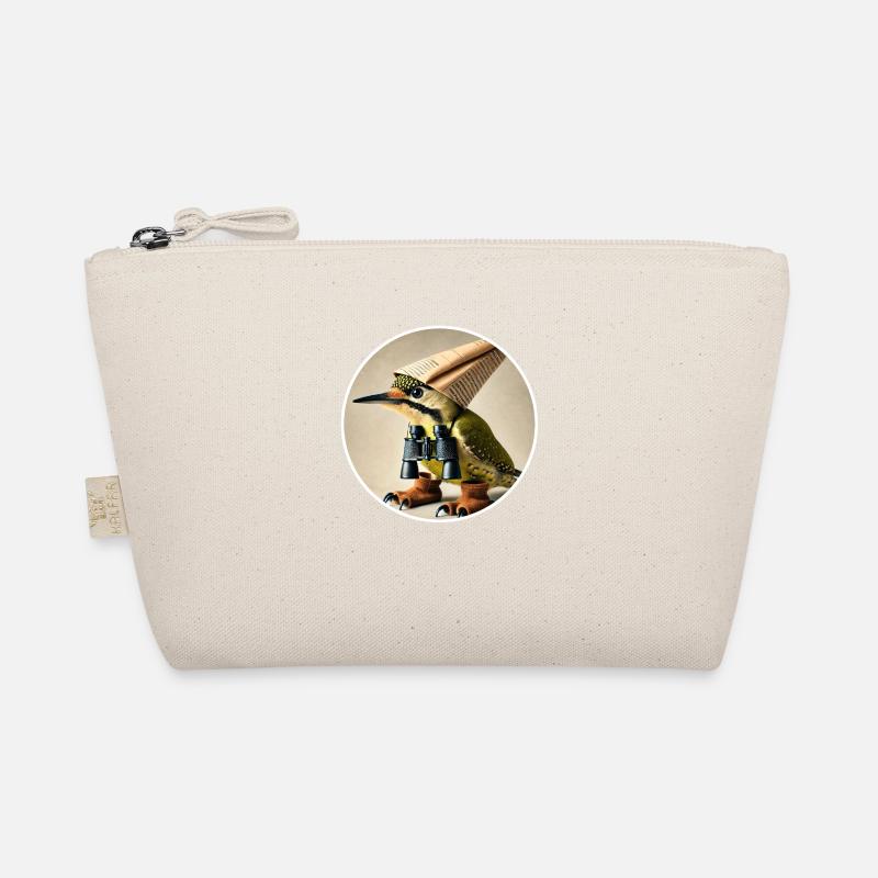 Woodpecker with binoculars Organic Pouch