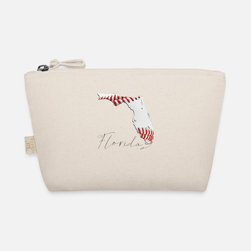 Real Baseball in Florida State Map FL Organic Pouch