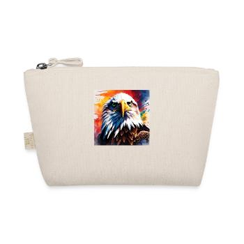 Adler farbig - Bio-Täschchen - Natur - Vorne