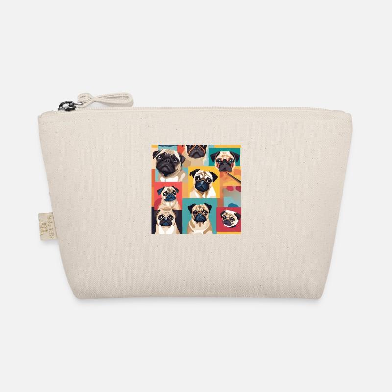 Pug Collage Organic Pouch