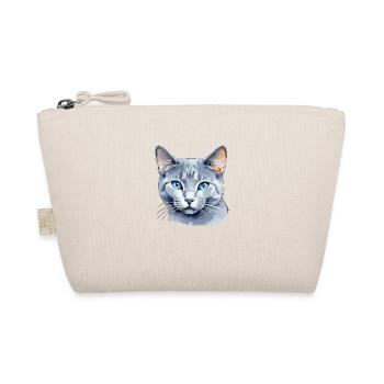 Russian Blue Cat Watercolor - Organic Pouch - nature - Front