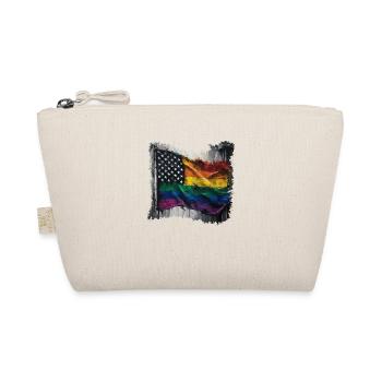 pride american rainbow flag - Bio-Täschchen - Natur - Vorne