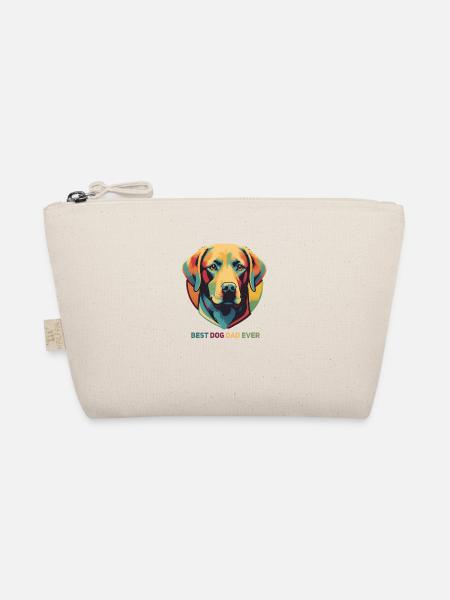 Vintage Hund bester Hundebesitzer - Bio-Täschchen - Natur - Vorne
