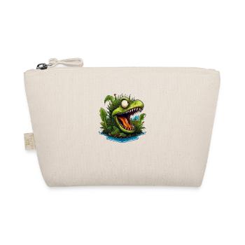 Wild angry carnivorous plant sport logo - Organic Pouch - nature - Front