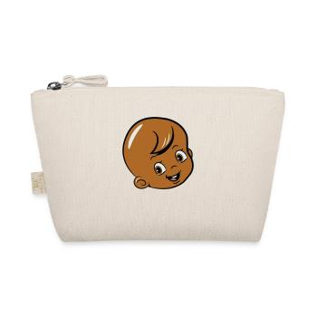 Happy baby laughing with shining eyes - Organic Pouch - nature - Front