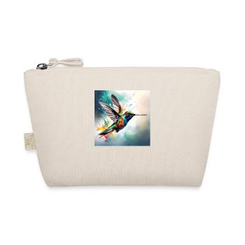 Kolibri farbig - Bio-Täschchen - Natur - Vorne