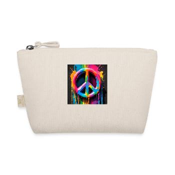 Peace sign colored - Organic Pouch - nature - Front