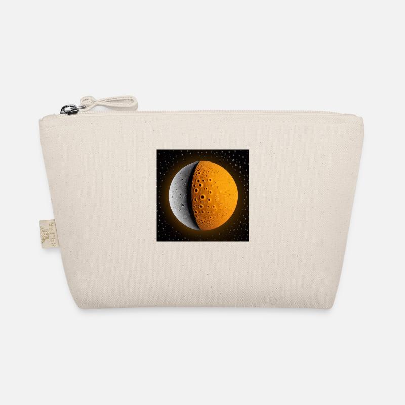 Orangegrauer Planet Bio-Täschchen