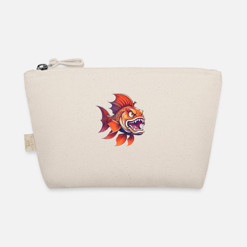 Wild angry animal pugnacious combative goldfish Organic Pouch