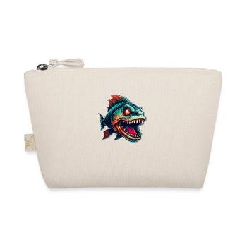 piranha angry combative motivational sport - Organic Pouch - nature - Front