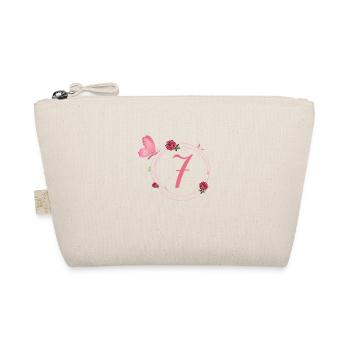 7th Birthday Butterfly and Flower Girls - Organic Pouch - nature - Front