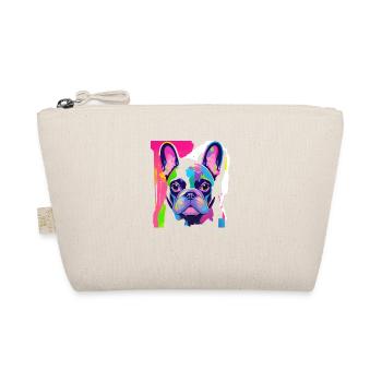 Bulldogge bunt - Bio-Täschchen - Natur - Vorne