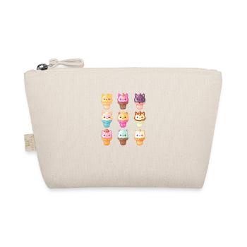 Cute Kawaii Cat Anime Ice Cream Candy - Organic Pouch - nature - Front