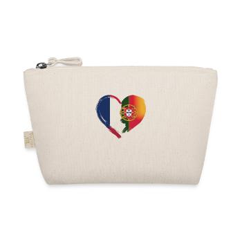 France Portugal Flag Coeur - Trousse biologique - nature - Devant