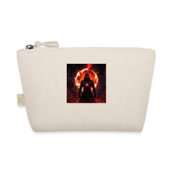 shadowy figure emerges from swirling red flames - Organic Pouch - nature - Front