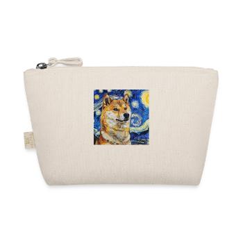 Shiba Inu Van Gogh - Organic Pouch - nature - Front
